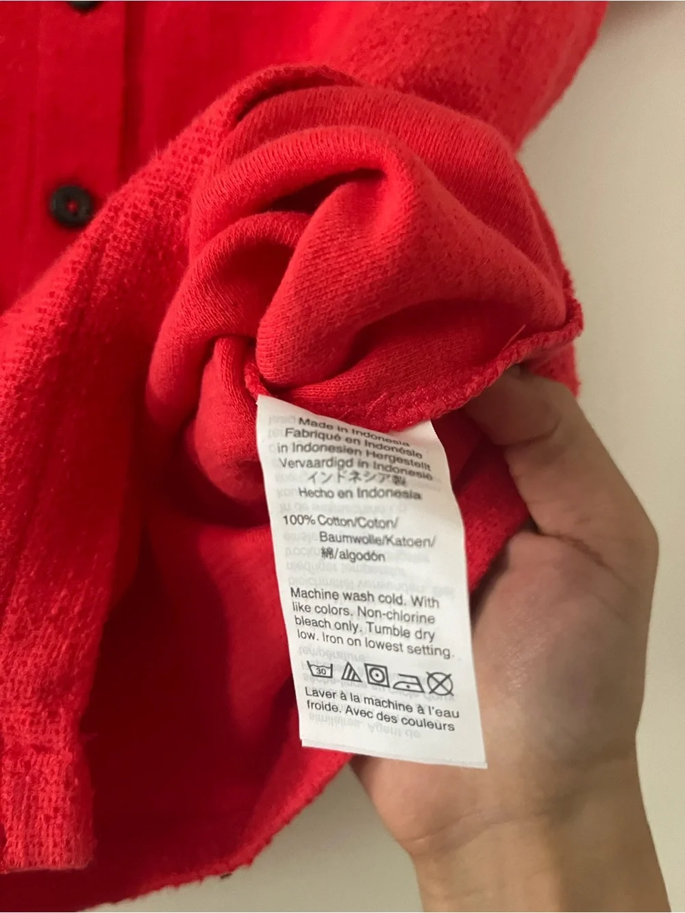 Madewell Red 100% Cotton Gauze Button Front Top Medium 100% Cotton Cottagecore